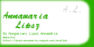 annamaria lipsz business card